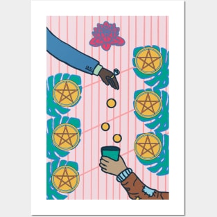Six Of Pentacles Posters and Art